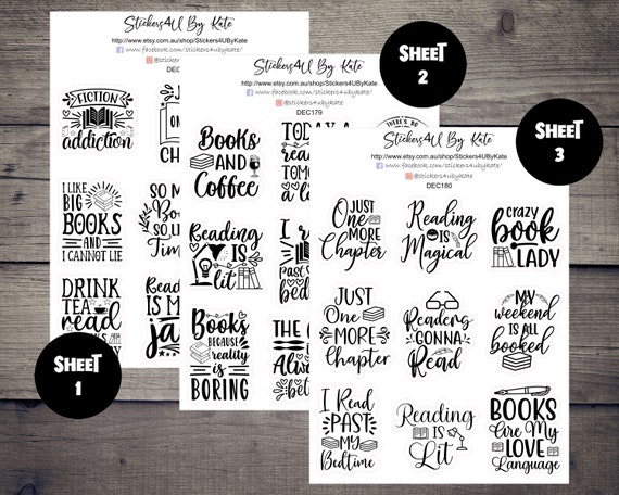 Large Quote Stickers - Book Quotes Volume 4