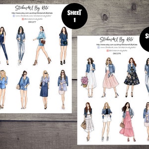 Denim Girls Decorative Stickers | Erin Condren, Kikki-K, Happy Planner and More