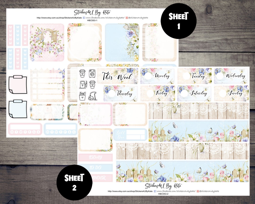Spring is in the Air | Hobonichi Cousin (A5) Weekly Sticker Kit ...