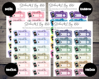 Phone Payment Due | Pay Reminder Planner Stickers | Erin Condren, Kikki-K, Happy Planner and More