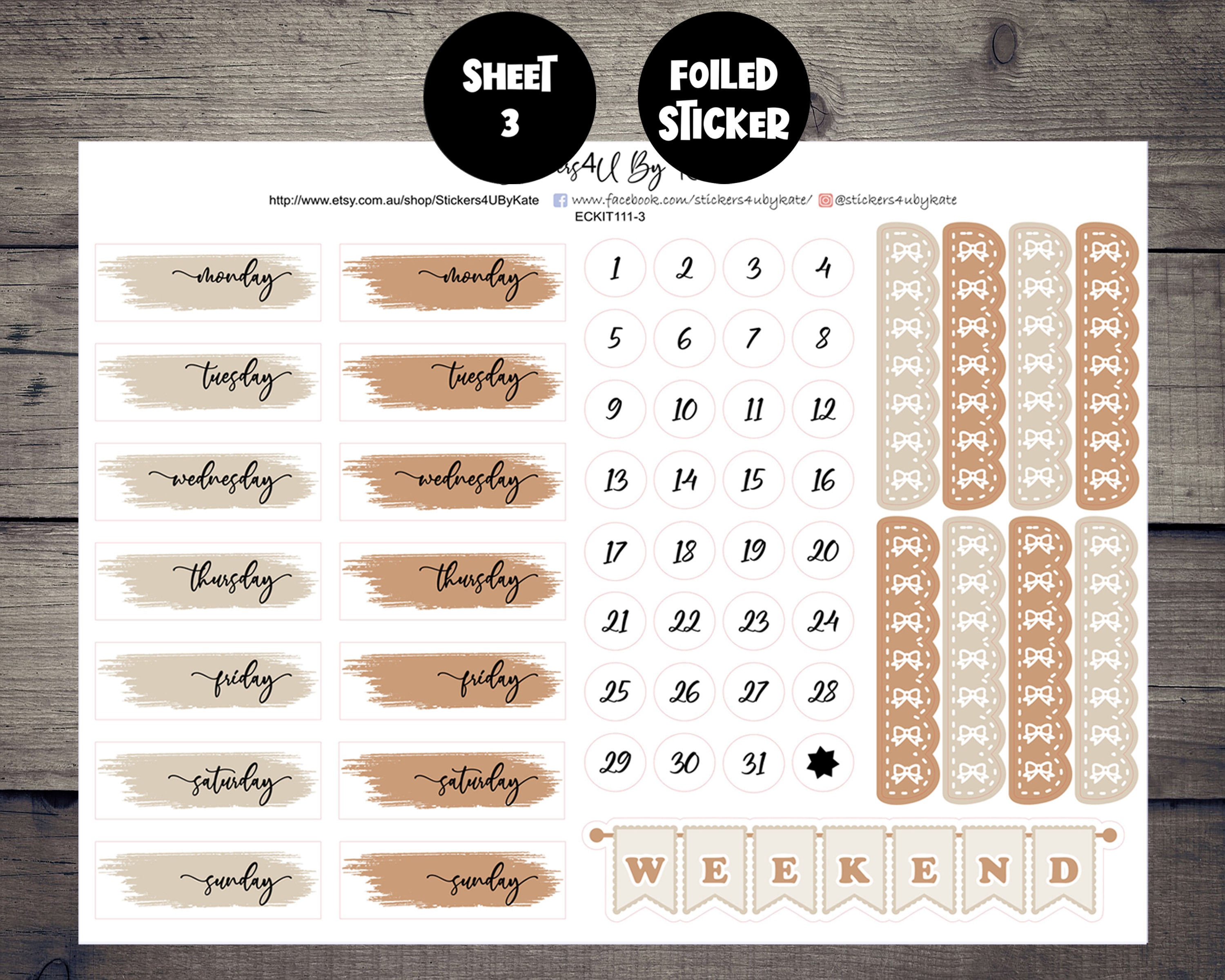 Reading Nerd | Foiled Weekly Vertical Planner Stickers Kit | Individual ...