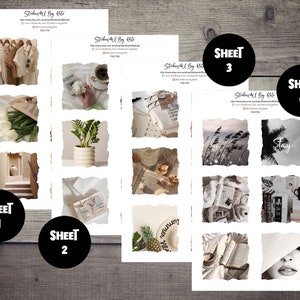 Photo Sticker Sheet | Bullet Journal Stickers | Planner Stickers | Bujo Stickers | Journaling | Planning