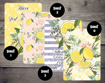 Gelbe Zitrone Planer Dashboard | H Planner, A5, B6, Personal Planner Dashboard für Ringplaner, Journals, Scrapbooking, TNs / Foxy Fix