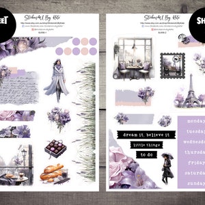 Lavender | Journaling Kit | Planner Sticker Kit | Bullet Journal Stickers | Journal Stickers | Planner Stickers