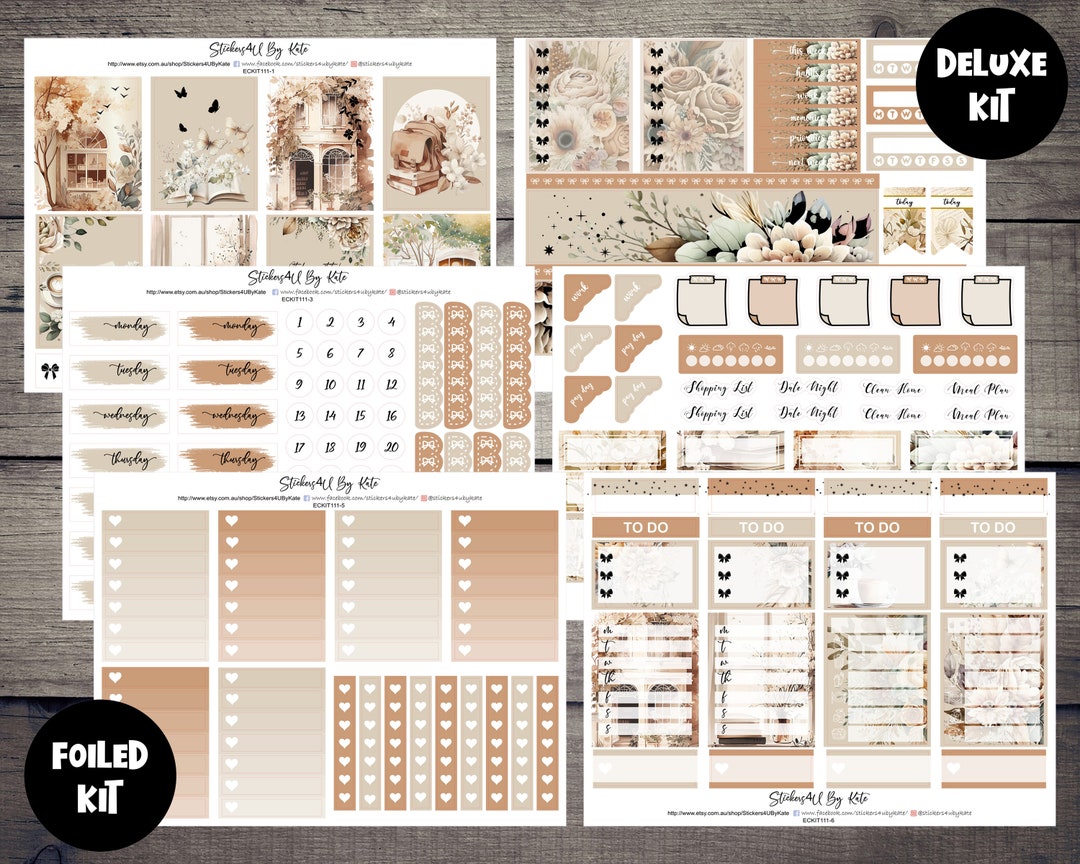 Reading Nerd | Foiled Weekly Vertical Planner Stickers Kit | Individual ...