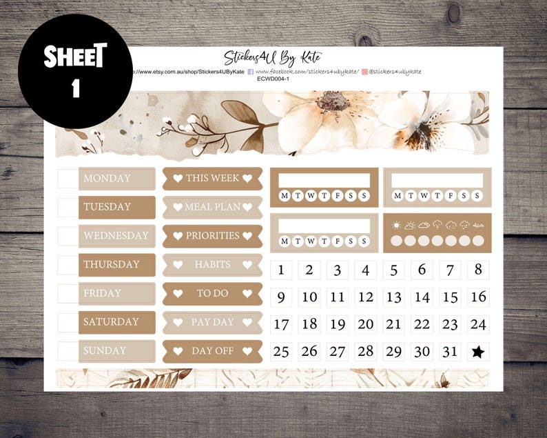 Autumn Glow | Erin Condren 7x9 Dashboard Planner Weekly Kit ...