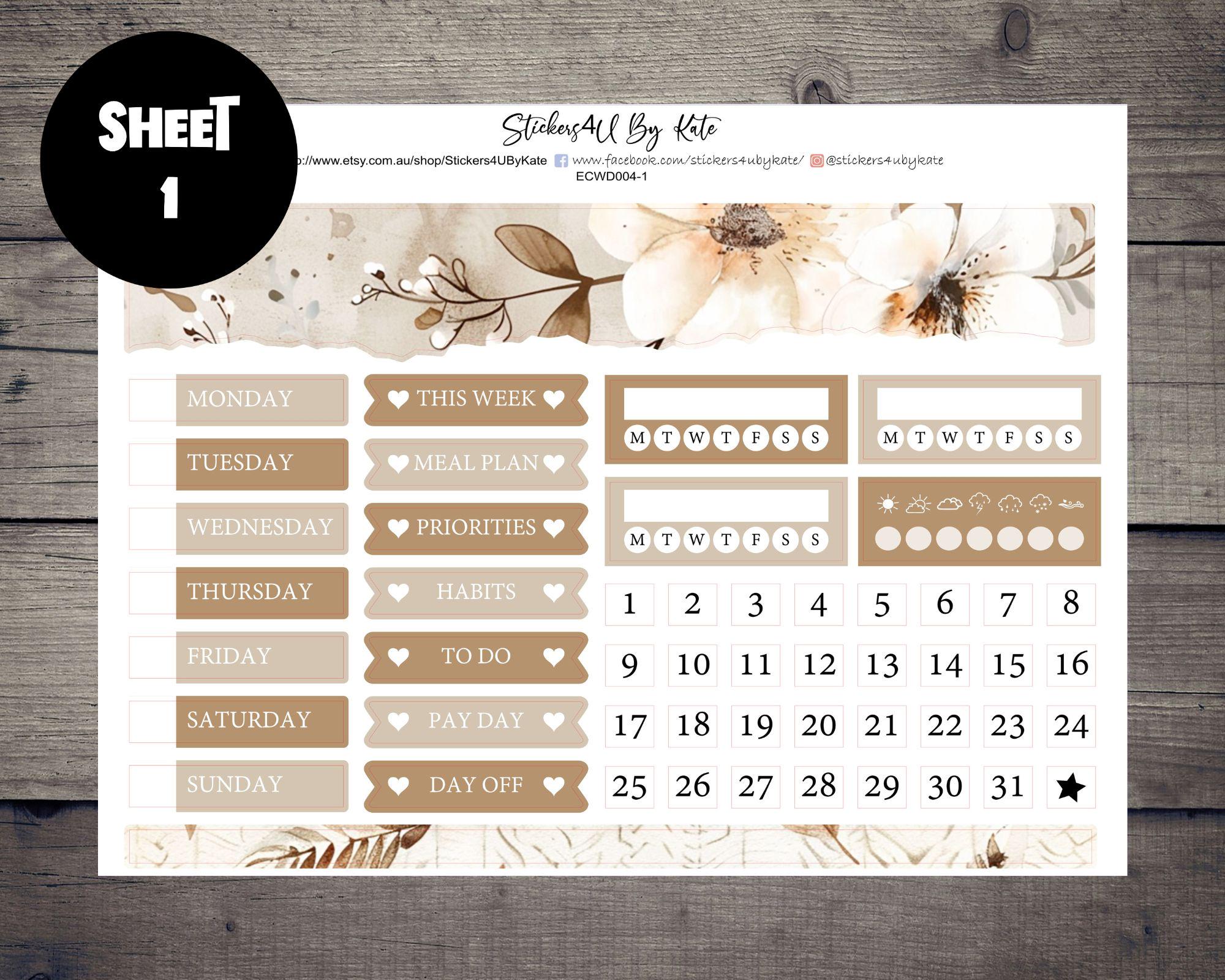 Autumn Glow | Erin Condren 7x9 Dashboard Planner Weekly Kit ...