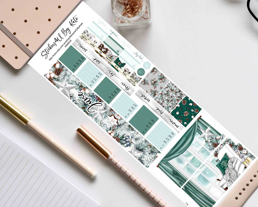 Cozy Winter Hobonichi Weeks Monthly Sticker Kit | Hobonichi Weeks ...