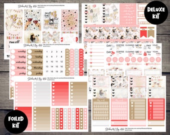 Happy Birthday | Foiled Weekly Vertical Planner Stickers Kit | Individual sheets or full kit | Erin Condren, Kikki-K, Happy Planner and More