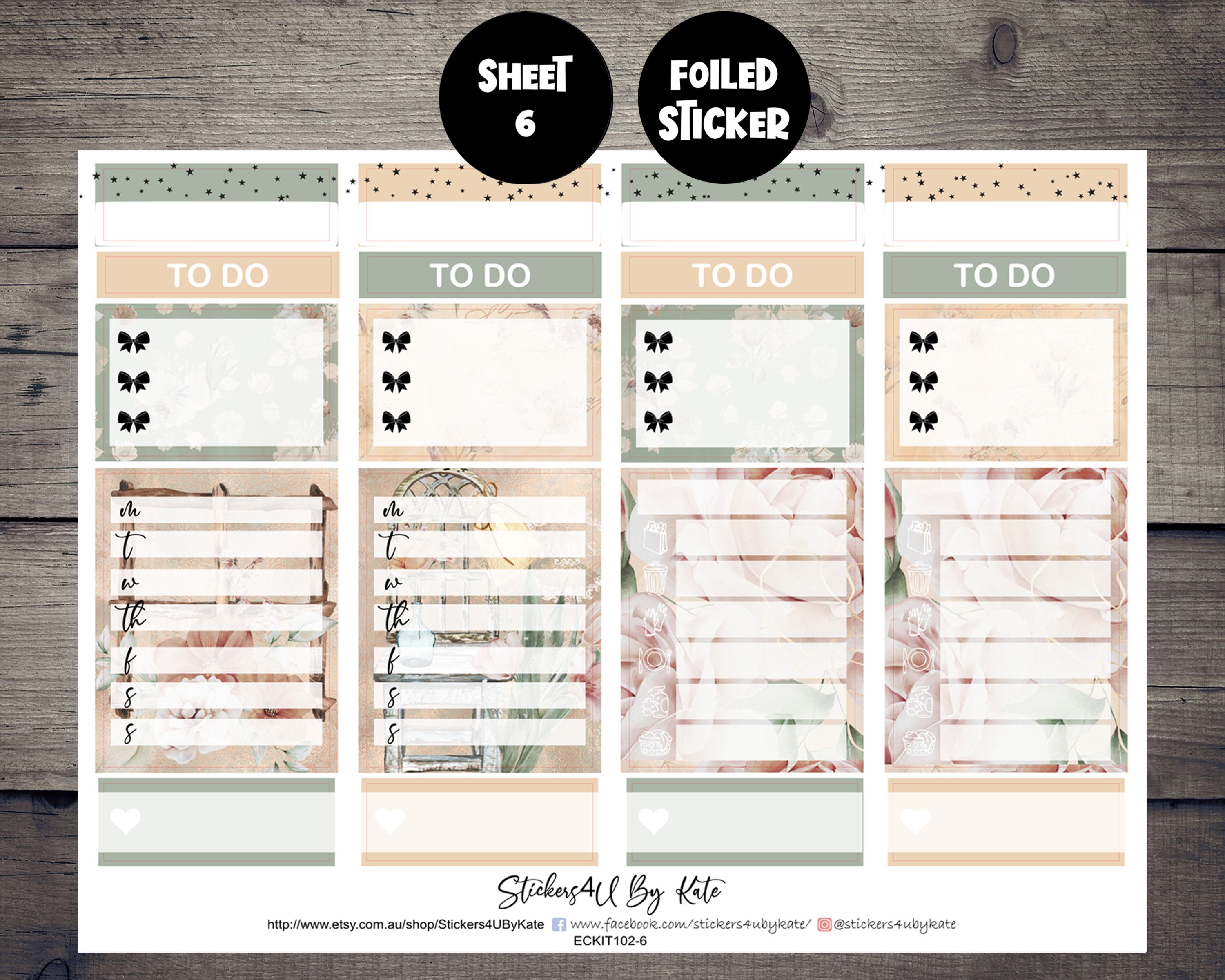 Imagination Bloom | Foiled Weekly Vertical Planner Stickers Kit ...