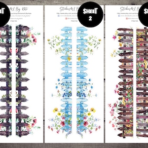 Garden Fence Border Washi Deco | Bullet Journal Stickers | Planner Stickers | Bujo Stickers | Journaling | Erin Condren, Kikki-K, HP