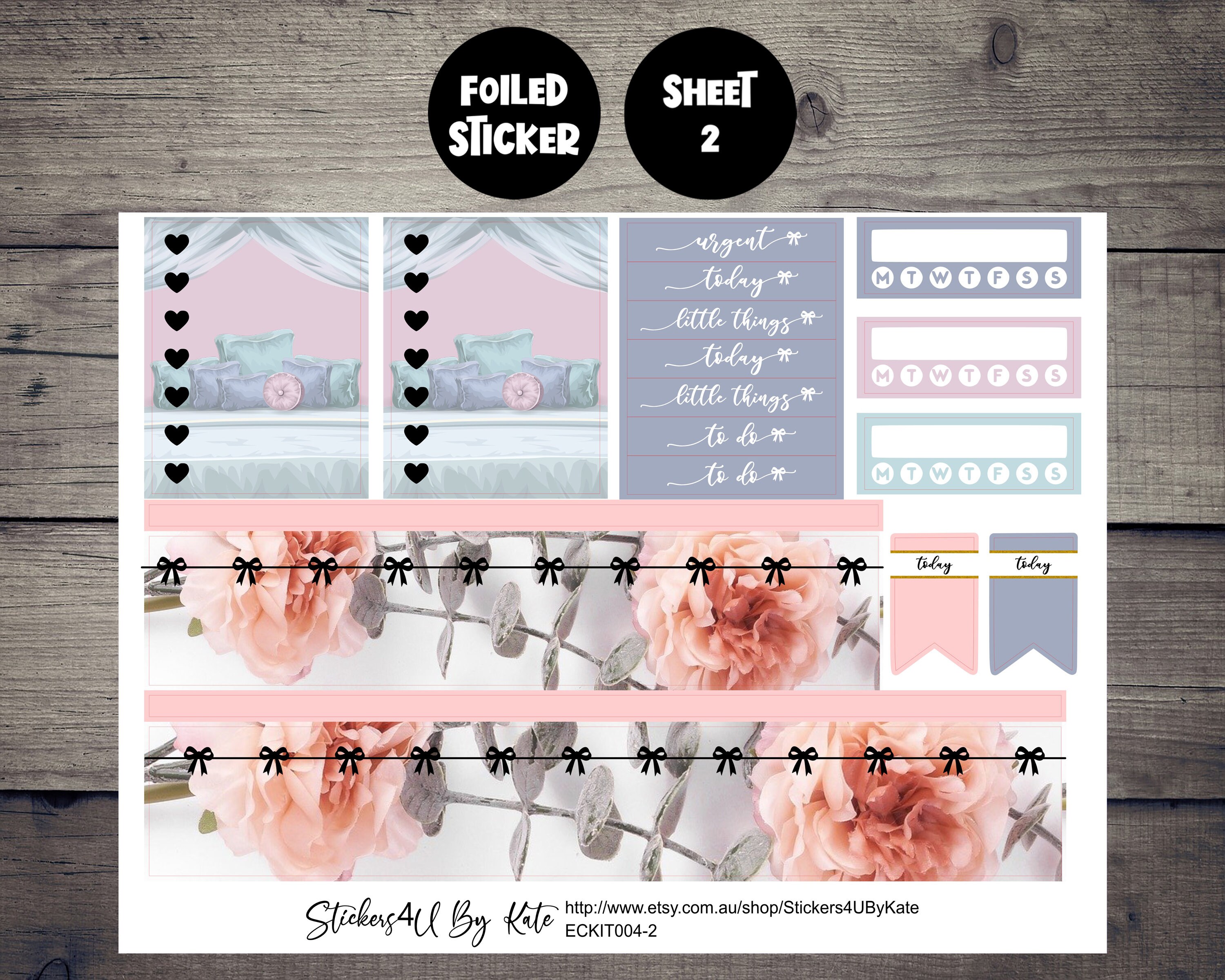 Stay Cozy | Foiled Weekly Vertical Planner Stickers Kit | Individual ...