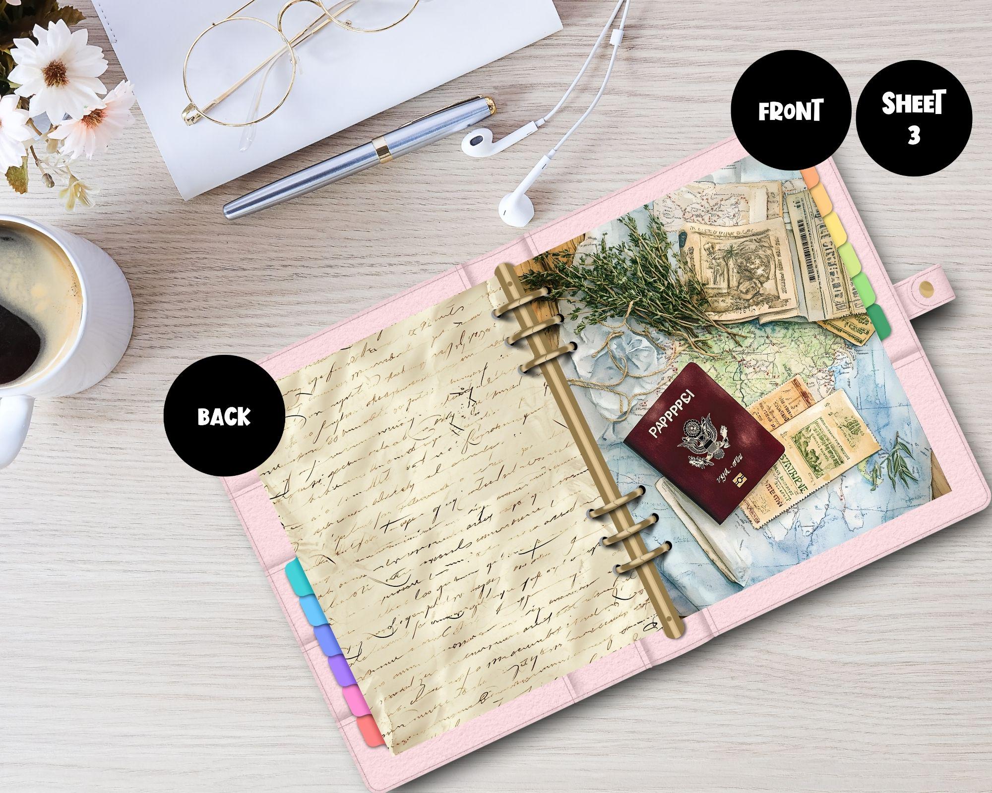 Planner Pass The Boho Boarding Pass Dashboard Insert | Double Sided | Optional ...