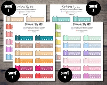 Mood Tracker Planner Stickers | Functional Mood Log Stickers | Daily Emotion Tracker for Journal, Planner or Bullet Journal | 4 Color Sets