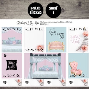 Stay Cozy | Foiled Weekly Vertical Planner Stickers Kit | Individual ...