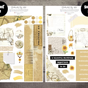 Vintage Bicycle | Journaling Kit | Planner Sticker Kit | Bullet Journal Stickers | Journal Stickers | Planner Stickers