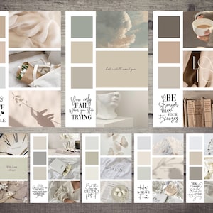 Paneles de control de Simplicity Mood Board / Happy Planner, A5, B6, Panel de planificación personal para planificadores de anillos, diarios, álbumes de recortes, TNs/ Foxy Fix