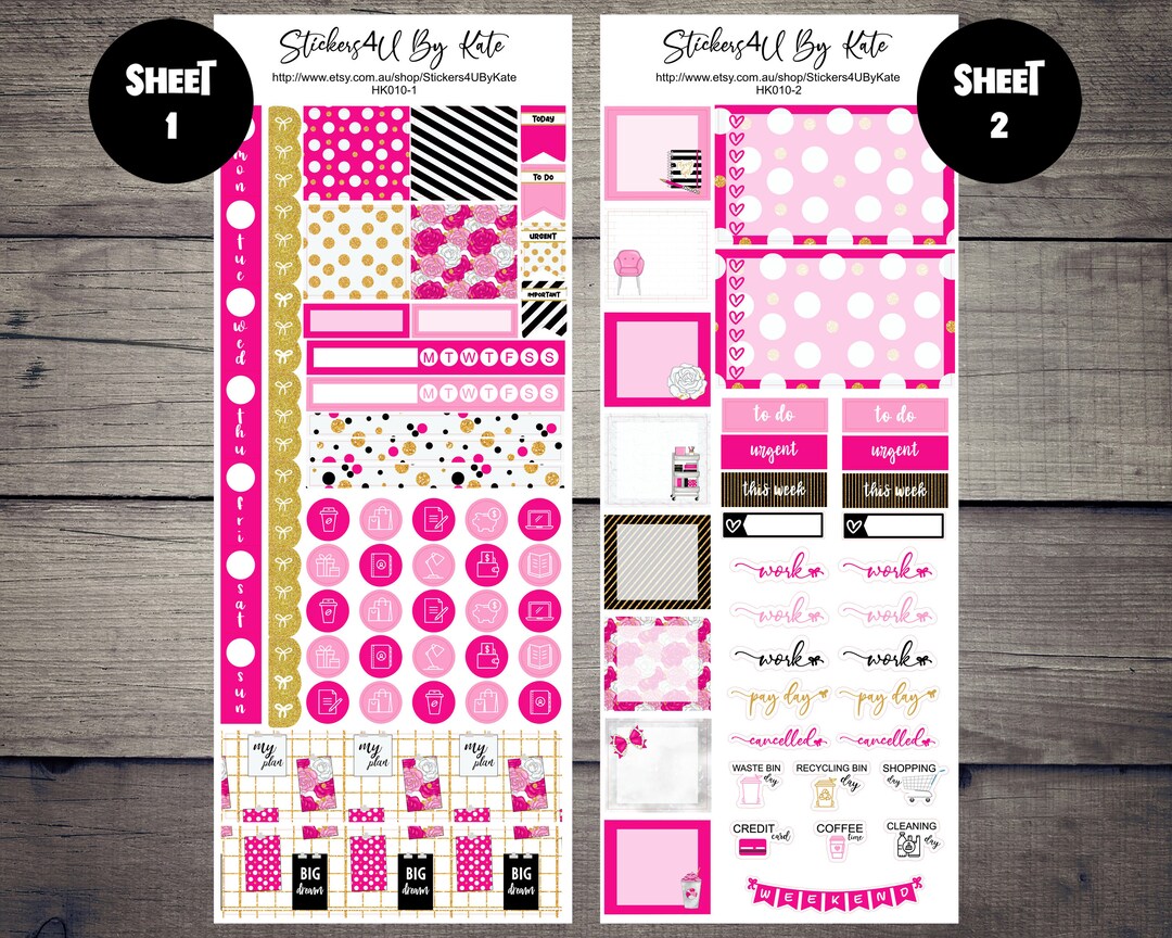 Planner Girl | Hobonichi Weeks Weekly Sticker Kit | Individual Sheets ...