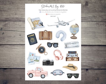 Clipart "Viaggi con Nova" / Adesivo decorativo "Viaggi con Nova" / Erin Condren, Kikki-K, Happy Planner e altro