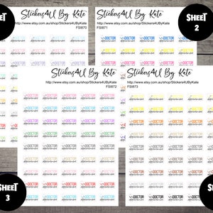 Doctor Appointment icon with script Planner Sticker | Doc Appt Planner Stickers | Functional Erin Condren, Kikki-K, Happy Planner and More