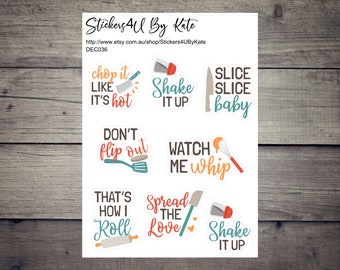 Happy Kitchen Quotes clipart | Decorative Planner Sticker | Erin Condren, Kikki-K, Happy Planner and More