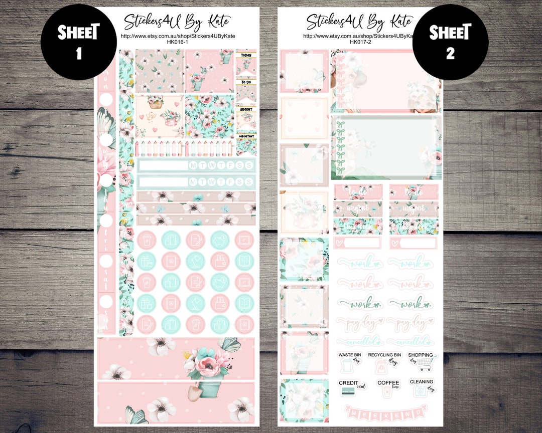 Darling Spring | Hobonichi Weeks Weekly Sticker Kit | Individual Sheets ...