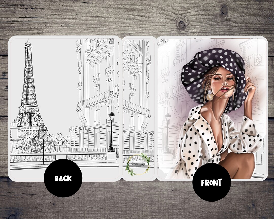 Paris Fashion Girl Sticker Album | Large | Small Sticker Storage ...