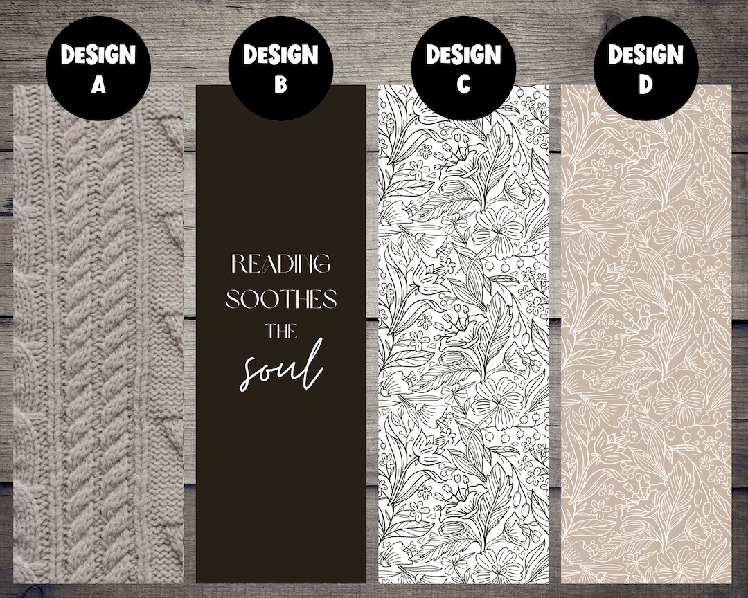 Mini Label Bookmark Minimalist Bookmark Set of 4 | Quality Bookmark & Laminated | Reader ...