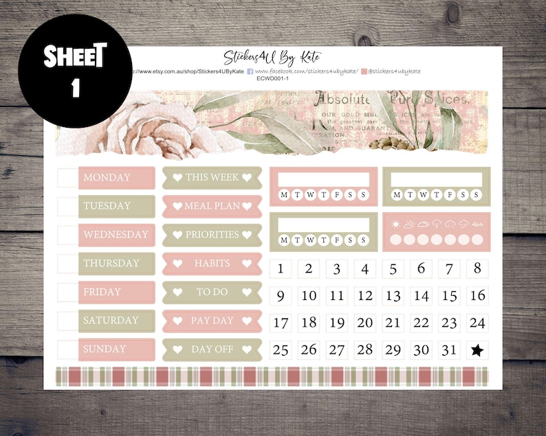 Boho Floral | Erin Condren 7x9 Dashboard Planner Weekly Kit ...