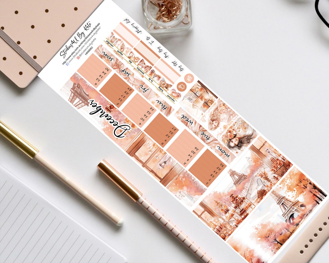 Autumn Paris | Hobonichi Weeks Monthly Sticker Kit | Hobonichi Weeks ...