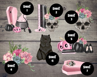 Fashion Witch Die Cut Stickers | Scrapbooking, Planner, Journal