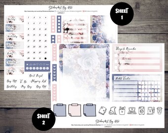 Watercolour Floral | Lime Weekly Sticker Kit | Individual sheets or full kit | Lime Weekly Planner