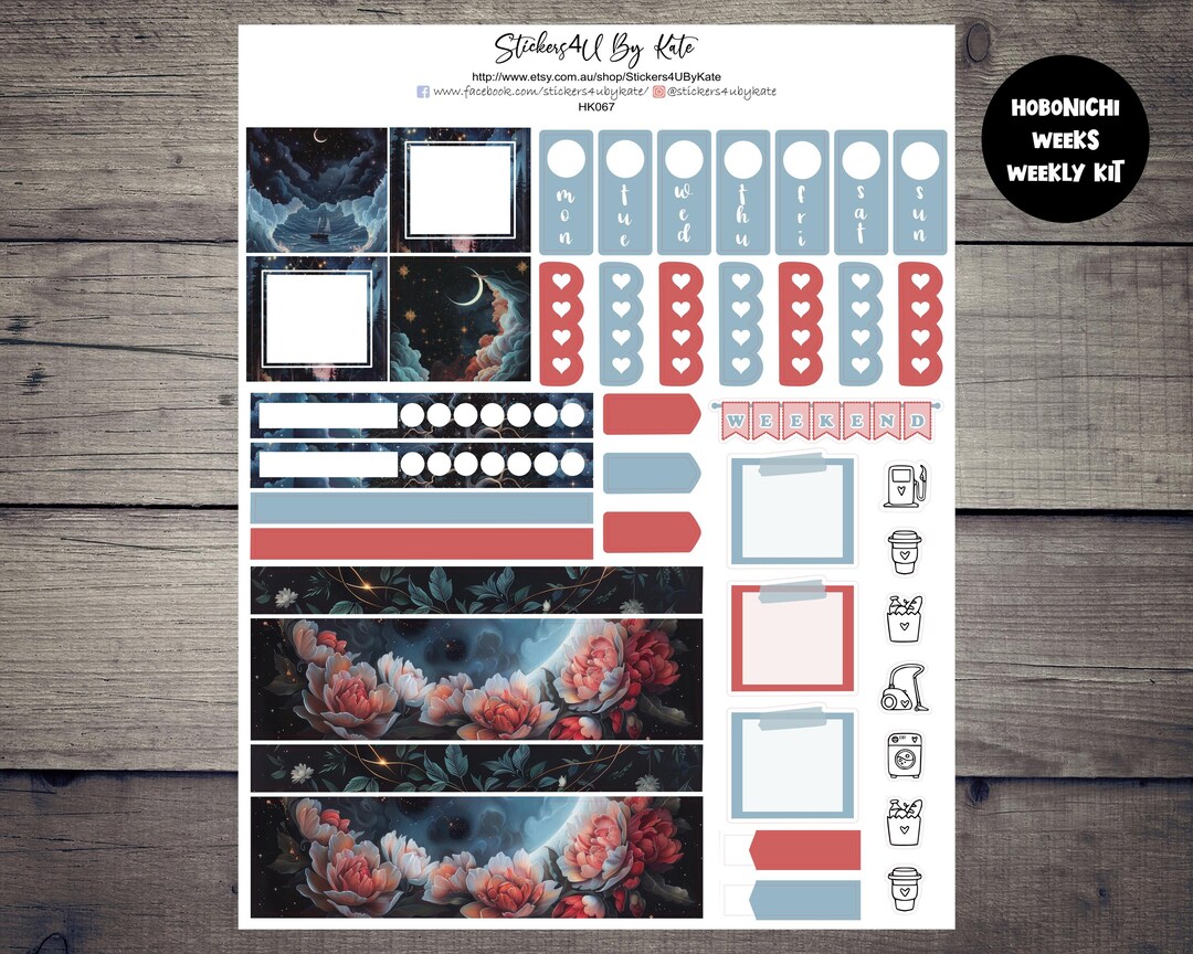 Celestial | Hobonichi Weeks Weekly Sticker Kit | Hobonichi Weeks ...