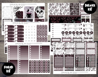 Halloween Magic | Foiled Weekly Vertical Planner Stickers Kit | Individual sheets or full kit | EC PLanner, Kikki-K, Happy Planner and More