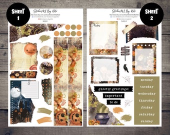 Halloween Story | Journaling Kit | Planner Sticker Kit | Bullet Journal Stickers | Journal Stickers | Planner Stickers