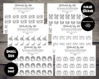 Icônes fonctionnelles en feuille mini feuille | Icônes de griffonnage déjoué | Stickers fonctionnels pour agenda - Erin Condren, Kikki-K, Happy Planner et plus