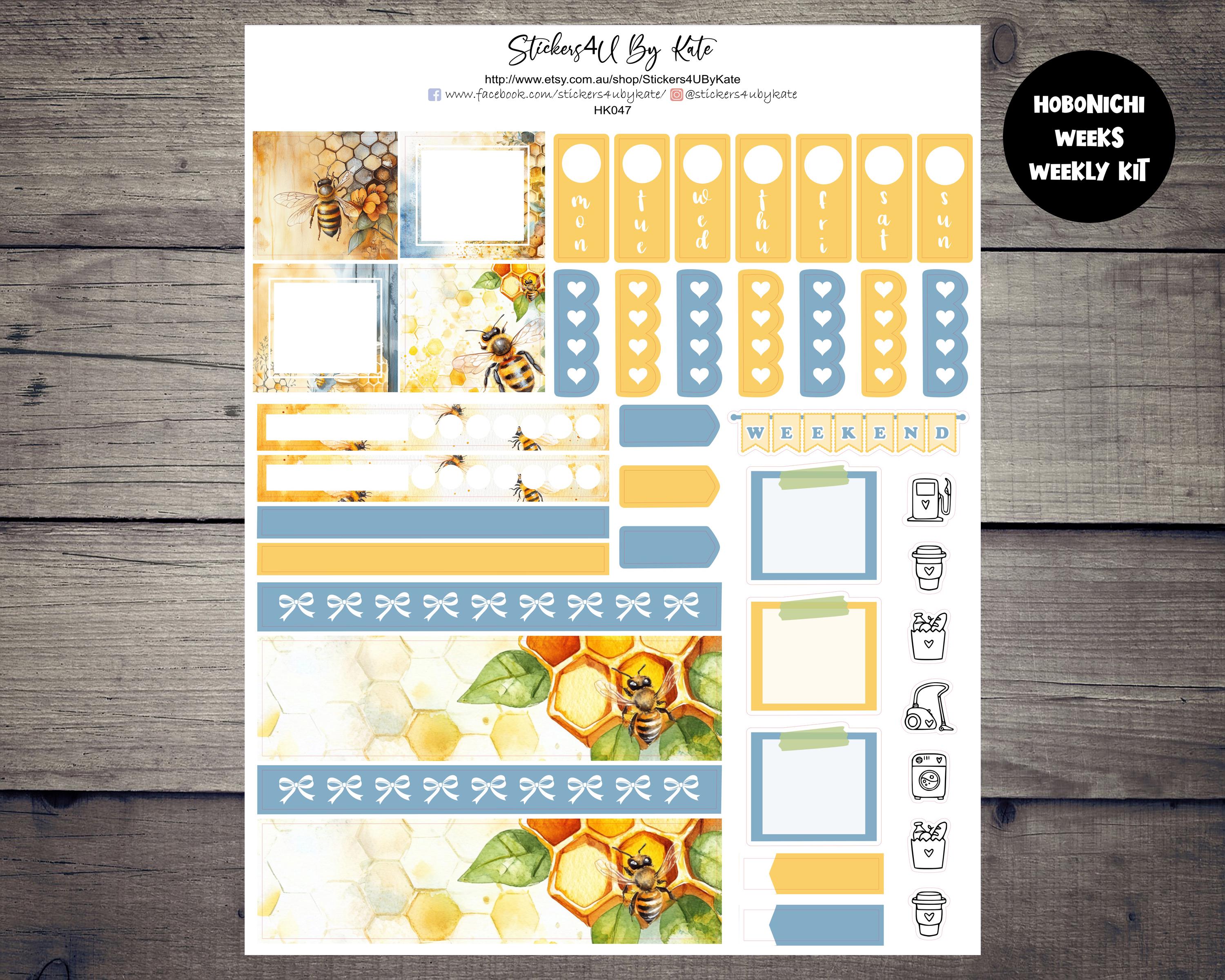 Honey Bee | Hobonichi Weeks Weekly Sticker Kit | Hobonichi Weeks ...