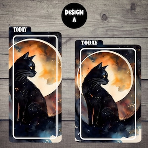 Celestial Black Cat | Hobonichi Pencil Board for Hobo Weeks | Hobo Original | Hobo Cousin | Bookmark | Pencil Board