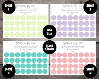 Clear Mini Dots Icon | Transparent Clear Colourful Pastal Mini Polka Dots | Planner Stickers - Erin Condren, Kikki-K, Happy Planner and More