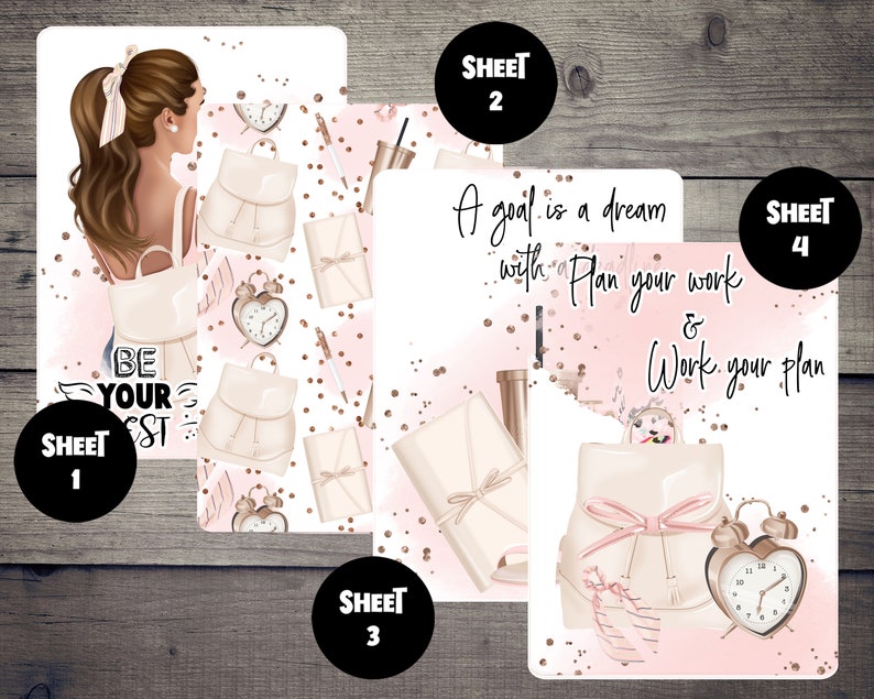 School Girl Planner Dashboard Happy Planner A5 B6personal Etsy