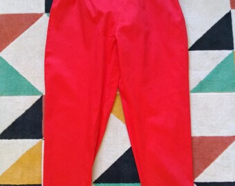 red cigarette pants