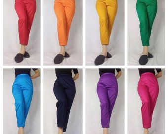 1950s style cigarette pants, true vintage fit. Made to order. Lots of colours!!
