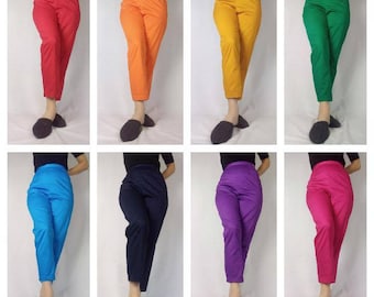 1950s style cigarette pants, true vintage fit. Made to order. Lots of colours!!