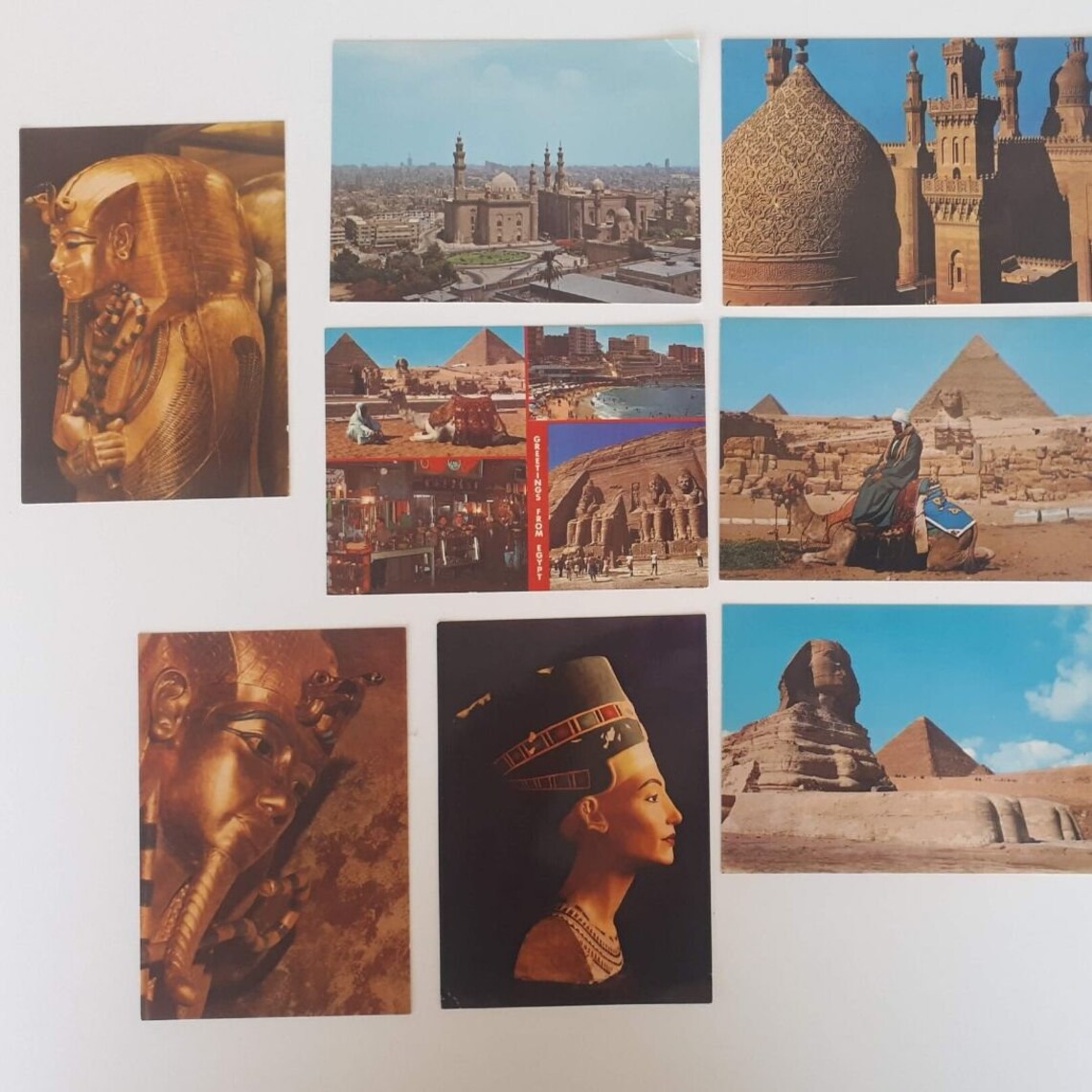 Set of 10 Vintage Egyptian Postcard Giza Great Sphinx Etsy