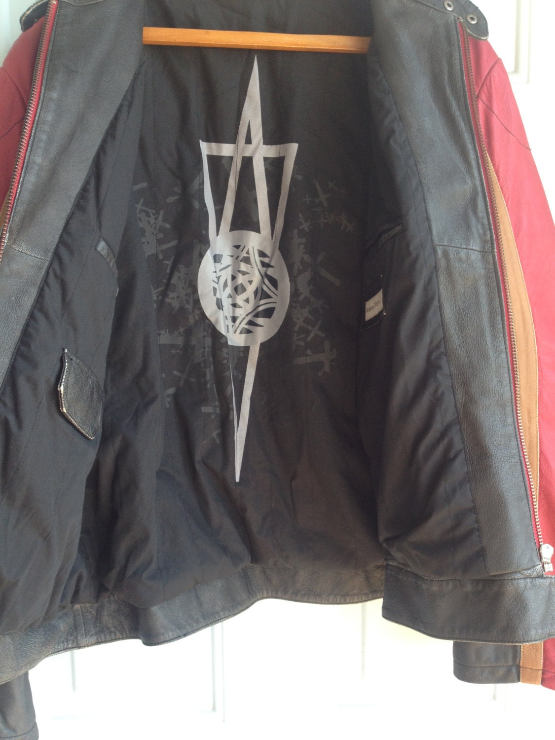 Vintage leren jas Angelo Litrico C & A Racer Stijl Retro Vintage leren jas Angelo Litrico C & A Racer Stijl Retro