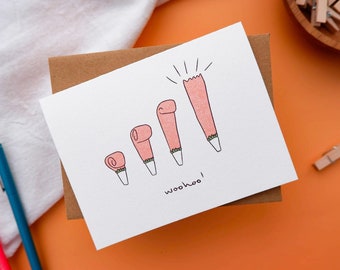 Woohoo! Party Blower Card / Congrats Card / Celebration Card / Congratulations Card / Birthday Card / Proud of You Card / Blank Card