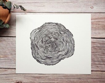 Grain Art Print / Wood Grain Art Print / Contemporary Art Print / Nature Art Print / Natural Art Print / Nature Inspired Art / 5x7, 8x10