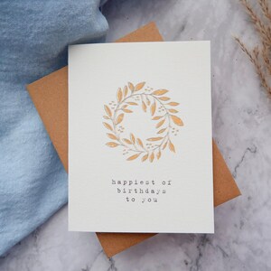 Cartão de aniversário mais feliz para você / Cartão de feliz aniversário / Cartão de aniversário / Cartão de aniversário simples / Cartão de aniversário floral / Cartão em branco
