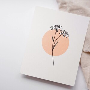 Summer Sun Floral Art Print, 5x7, 8x10 image 2