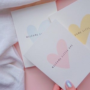 Biglietto d'auguri di benvenuto per il piccolo / Biglietto di benvenuto per neonato / Biglietto per neonato / Biglietto per neonato neutro / Biglietto per neonato / Biglietto rosa, blu o giallo / Biglietto vuoto